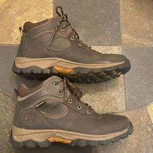 Timberland Mt. Maddsen A14IB Leather Lace Up Hiking Boots Size Boys 5 Ladies 7
